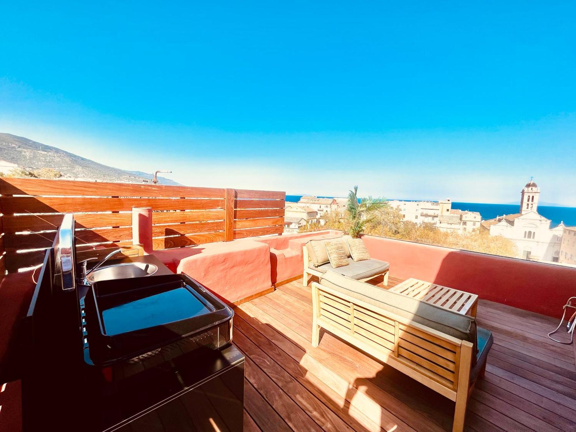 Pepites Bastiaises Piazza D'A Appartement Roof Top Vue Mer Bastia  Exteriér fotografie